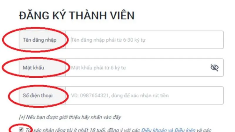 Những lưu ý khi đăng ký Five88