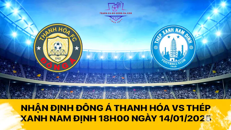 Nhận định Đông Á Thanh Hóa vs Thép Xanh Nam Định 18h00 ngày 14/01/2025